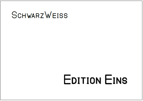 e-Book Edition Eins SchwarzWeiss